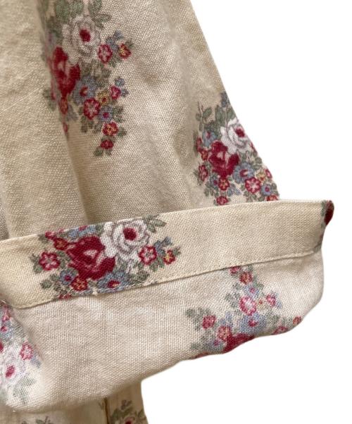 45R（フォーティファイブ・アール）45R (フォーティファイブ・アール) インディゴ抜染めワンピース ベージュの古着・服飾アイテム