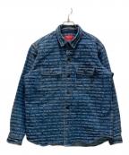 SUPREMEシュプリーム）の古着「マルチ タイプ ジャガード デニム シャツ "ブルー」｜ブルー
