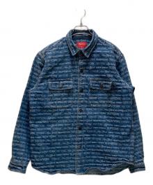 SUPREME（シュプリーム）の古着「マルチ タイプ ジャガード デニム シャツ "ブルー」｜ブルー