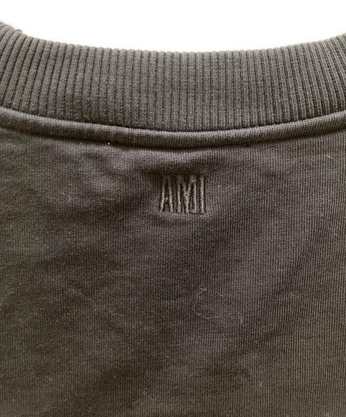 AMI Alexandre Mattiussi（アミアレクサンドルマテュッシ）AMI Alexandre Mattiussi (アミアレクサンドルマテュッシ) ハートロゴ刺繍長袖カットソー ブラック サイズ:Sの古着・服飾アイテム
