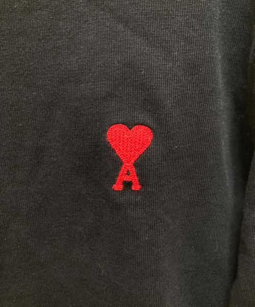 AMI Alexandre Mattiussi（アミアレクサンドルマテュッシ）AMI Alexandre Mattiussi (アミアレクサンドルマテュッシ) ハートロゴ刺繍長袖カットソー ブラック サイズ:Sの古着・服飾アイテム