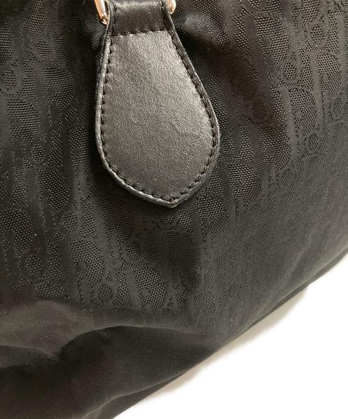 Christian Dior（クリスチャン ディオール）Christian Dior (クリスチャン ディオール) SV金具 ラブリーキャンバス レザー トートバッグ ブラックの古着・服飾アイテム