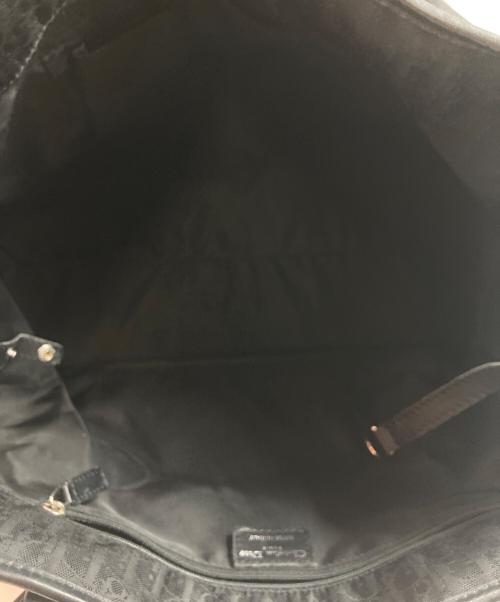 Christian Dior（クリスチャン ディオール）Christian Dior (クリスチャン ディオール) SV金具 ラブリーキャンバス レザー トートバッグ ブラックの古着・服飾アイテム