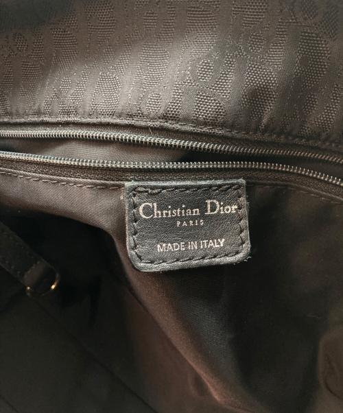 Christian Dior（クリスチャン ディオール）Christian Dior (クリスチャン ディオール) SV金具 ラブリーキャンバス レザー トートバッグ ブラックの古着・服飾アイテム
