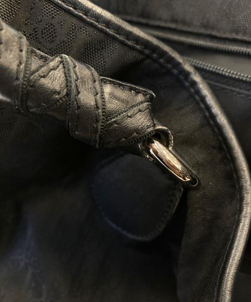 Christian Dior（クリスチャン ディオール）Christian Dior (クリスチャン ディオール) SV金具 ラブリーキャンバス レザー トートバッグ ブラックの古着・服飾アイテム