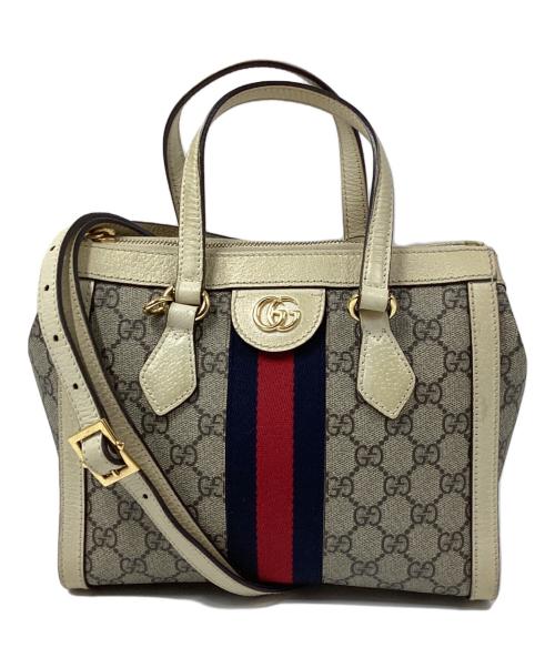 GUCCI（グッチ）GUCCI (グッチ) オフディアスモールトートバッグ ベージュの古着・服飾アイテム
