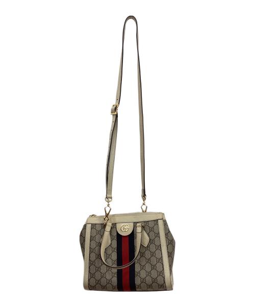 GUCCI（グッチ）GUCCI (グッチ) オフディアスモールトートバッグ ベージュの古着・服飾アイテム