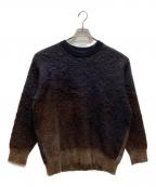 ）の古着「GRADATION MOHAIR KNIT LS」｜ネイビー