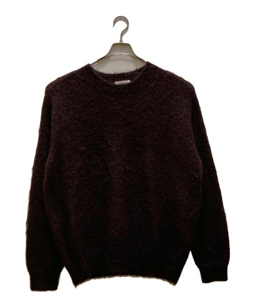 AURALEE（オーラリー）AURALEE (オーラリー) BRUSHED SUPER KID MOHAIR KNIT P/O ブラウン サイズ:３の古着・服飾アイテム