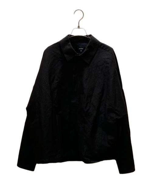 ATTACHMENT（アタッチメント）ATTACHMENT (アタッチメント) ACE/LI/C オックスワッシャー L/S ZIPシャツ ブラック サイズ:2の古着・服飾アイテム