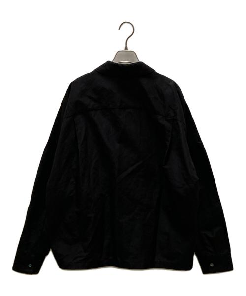 ATTACHMENT（アタッチメント）ATTACHMENT (アタッチメント) ACE/LI/C オックスワッシャー L/S ZIPシャツ ブラック サイズ:2の古着・服飾アイテム