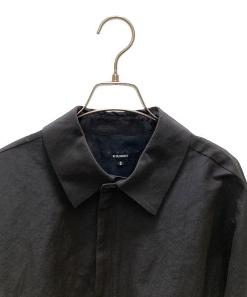 ATTACHMENT（アタッチメント）ATTACHMENT (アタッチメント) ACE/LI/C オックスワッシャー L/S ZIPシャツ ブラック サイズ:2の古着・服飾アイテム