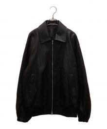 ssstein（シュタイン）の古着「Leather Zip Short Jacket」｜ブラック