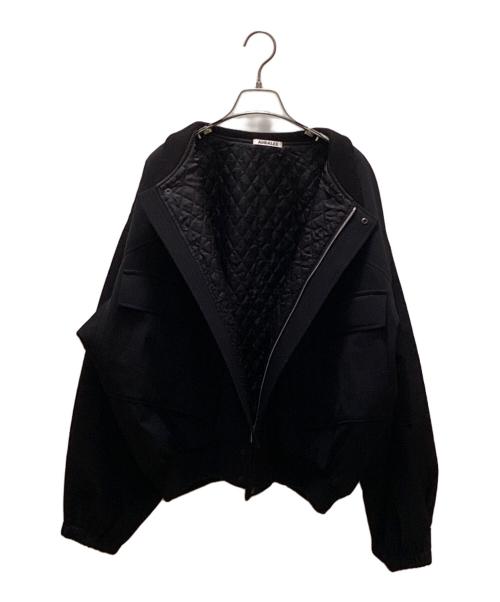 AURALEE（オーラリー）AURALEE (オーラリー) LIGHT WOOL MAX GABARDINE HAMBRAY PADDED FIGHT BLOUSON ブラック サイズ:3の古着・服飾アイテム