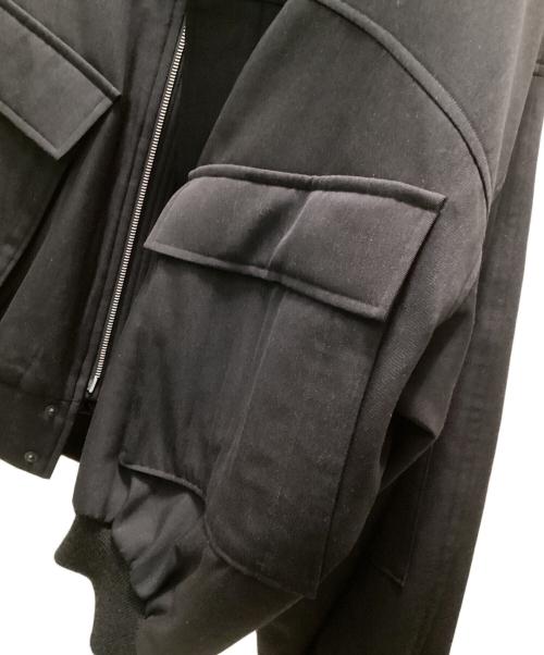 AURALEE（オーラリー）AURALEE (オーラリー) LIGHT WOOL MAX GABARDINE HAMBRAY PADDED FIGHT BLOUSON ブラック サイズ:3の古着・服飾アイテム