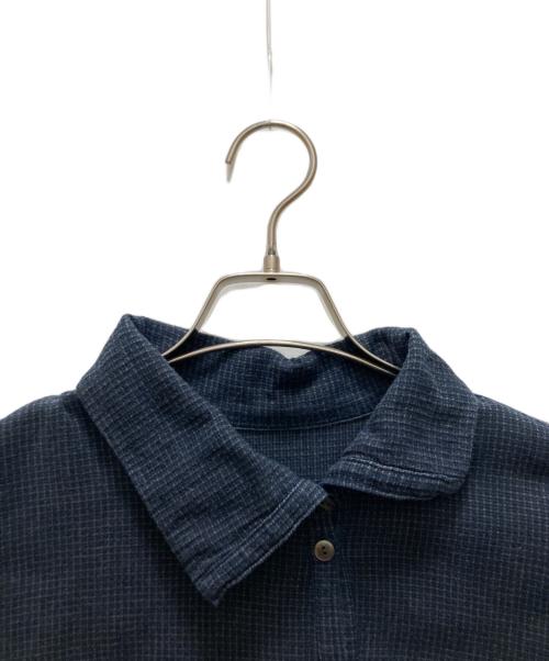 石見銀山 群言堂（イワミギンザングンゲンドウ）石見銀山 群言堂 (イワミギンザングンゲンドウ) 半袖ブラウスワンピース インディゴ サイズ:不明の古着・服飾アイテム