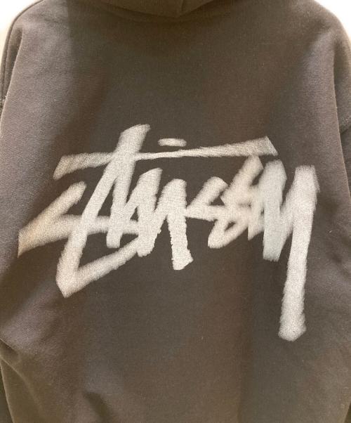 stussy（ステューシー）stussy (ステューシー) ストックロゴプルオーバーパーカー ブラック サイズ:Sの古着・服飾アイテム