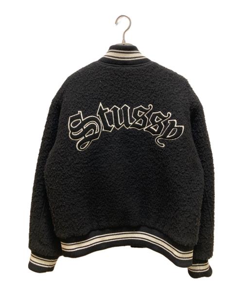 stussy（ステューシー）stussy (ステューシー) ウールジャーシティージャケット ブラック サイズ:Mの古着・服飾アイテム