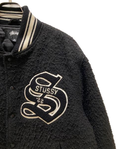 stussy（ステューシー）stussy (ステューシー) ウールジャーシティージャケット ブラック サイズ:Mの古着・服飾アイテム