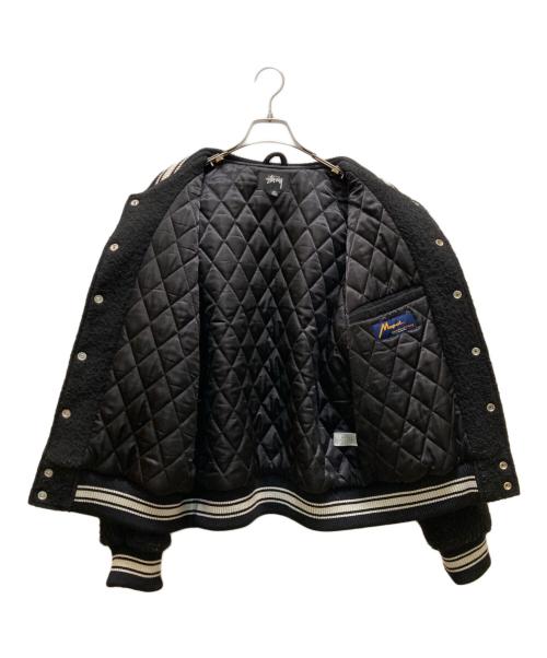 stussy（ステューシー）stussy (ステューシー) ウールジャーシティージャケット ブラック サイズ:Mの古着・服飾アイテム