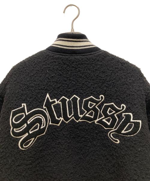 stussy（ステューシー）stussy (ステューシー) ウールジャーシティージャケット ブラック サイズ:Mの古着・服飾アイテム