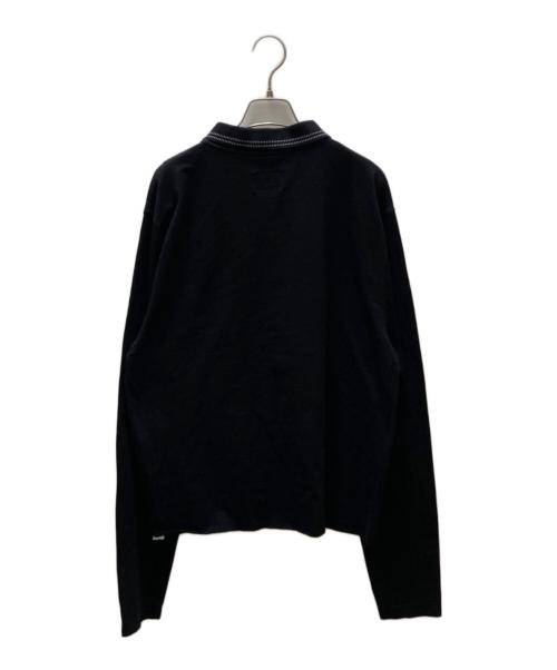 stussy（ステューシー）stussy (ステューシー) Dillon 長袖ポロシャツ ブラック サイズ:Lの古着・服飾アイテム