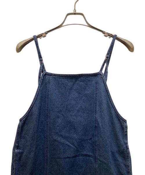 KBF（ケービーエフ）KBF (ケービーエフ) フリンジデニムキャミワンピース インディゴ サイズ:L 未使用品の古着・服飾アイテム