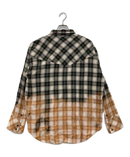 NO ID.（ノーアイディー）NO ID. (ノーアイディー) ブリーチチェックウエスタンSH グリーン サイズ:ＦＲＥＥ　　 未使用品の古着・服飾アイテム