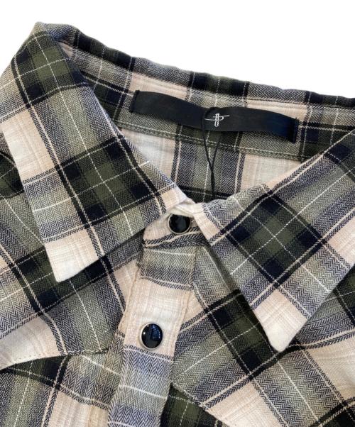 NO ID.（ノーアイディー）NO ID. (ノーアイディー) ブリーチチェックウエスタンSH グリーン サイズ:ＦＲＥＥ　　 未使用品の古着・服飾アイテム