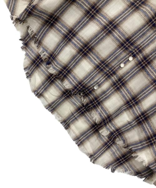 NO ID.（ノーアイディー）NO ID. (ノーアイディー) ウエスタンチェックBIG-SH ブラウン サイズ:ＦＲＥＥ　　 未使用品の古着・服飾アイテム