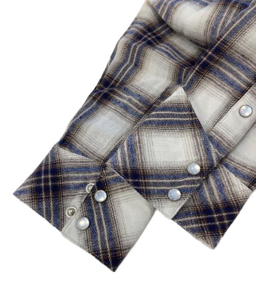 NO ID.（ノーアイディー）NO ID. (ノーアイディー) ウエスタンチェックBIG-SH ブラウン サイズ:ＦＲＥＥ　　 未使用品の古着・服飾アイテム
