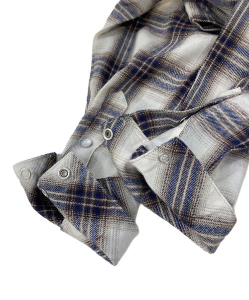 NO ID.（ノーアイディー）NO ID. (ノーアイディー) ウエスタンチェックBIG-SH ブラウン サイズ:ＦＲＥＥ　　 未使用品の古着・服飾アイテム