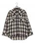 NO ID.（ノーアイディー）の古着「ウエスタンチェックBIG-SH」｜ブラウン