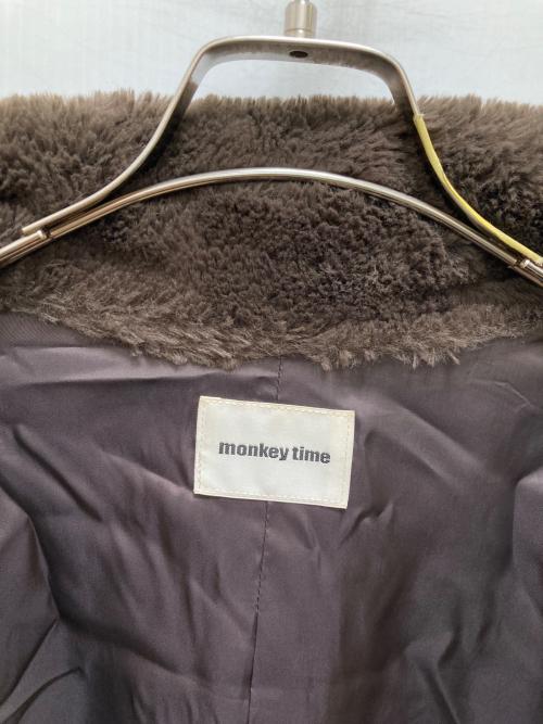 MONKEY TIME（モンキータイム）MONKEY TIME (モンキータイム) フェイクファージップブルゾン ブラウン サイズ:XLの古着・服飾アイテム