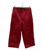 TUKIツキ）の古着「ショートワイドパンツ」｜レッド