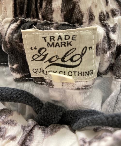 gold（ゴールド）gold (ゴールド) コットンウェザーバルーンパンツ ブラック×ホワイト サイズ:Mの古着・服飾アイテム