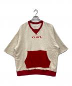 ROTOLロトル）の古着「カットオフヴィンテージライクスウェット」｜グレー×レッド