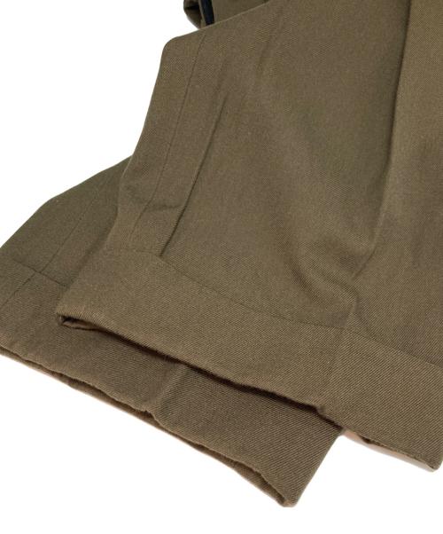 MARGARET HOWELL（マーガレットハウエル）MARGARET HOWELL (マーガレットハウエル) WOOL COTTON TROUSERS ブラウン サイズ:3の古着・服飾アイテム