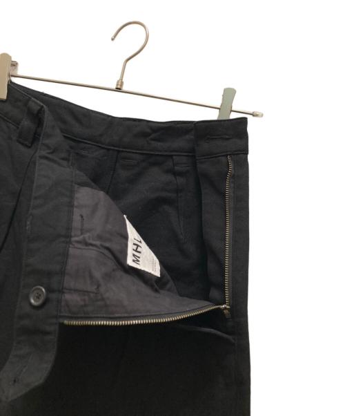 MHL（エムエイチエル）MHL (エムエイチエル) サイドジップ1タックパンツ ブラック サイズ:3の古着・服飾アイテム