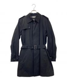 BURBERRY BLACK LABEL（バーバリーブラックレーベル）の古着「裏地チェックトレンチコート」｜ブラック