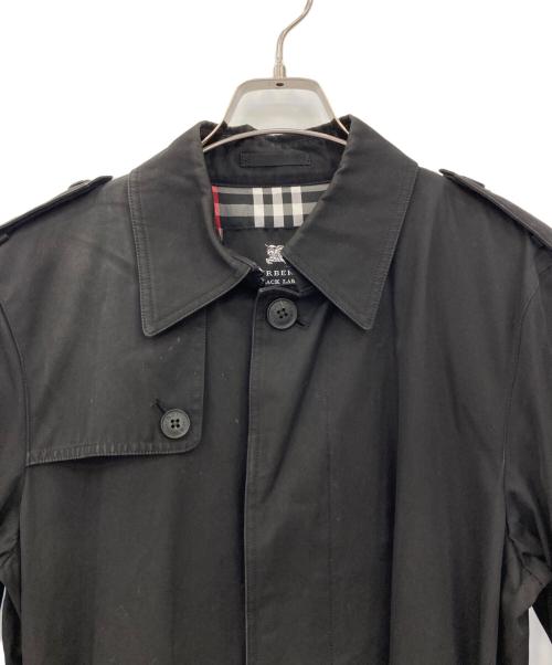 BURBERRY BLACK LABEL（バーバリーブラックレーベル）BURBERRY BLACK LABEL (バーバリーブラックレーベル) 裏地チェックトレンチコート ブラック サイズ:Mの古着・服飾アイテム