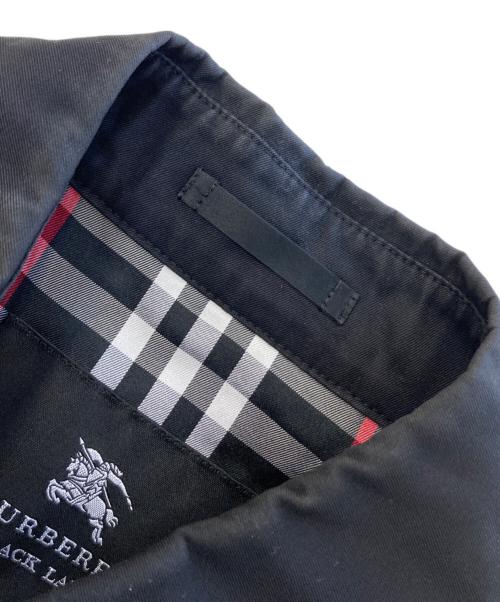 BURBERRY BLACK LABEL（バーバリーブラックレーベル）BURBERRY BLACK LABEL (バーバリーブラックレーベル) 裏地チェックトレンチコート ブラック サイズ:Mの古着・服飾アイテム