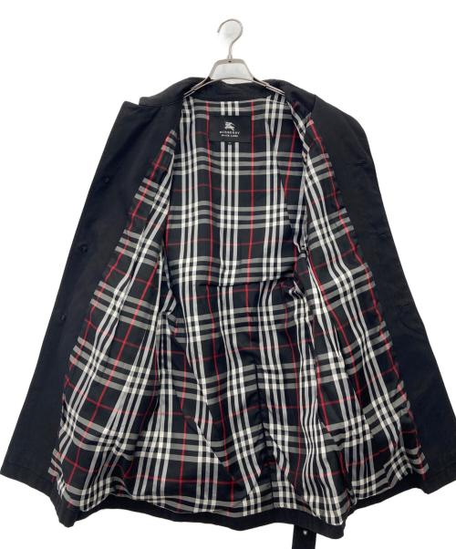 BURBERRY BLACK LABEL（バーバリーブラックレーベル）BURBERRY BLACK LABEL (バーバリーブラックレーベル) 裏地チェックトレンチコート ブラック サイズ:Mの古着・服飾アイテム
