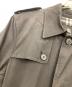 中古・古着 BURBERRY BLACK LABEL (バーバリーブラックレーベル) 裏地チェックトレンチコート ブラック サイズ:M：6000円