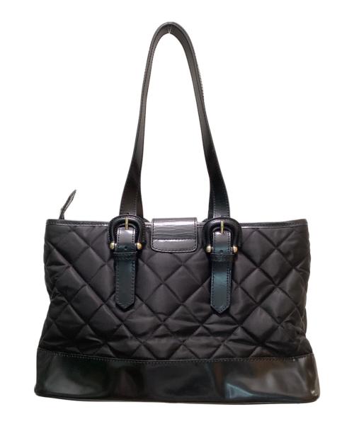 BURBERRY（バーバリー）BURBERRY (バーバリー) ブラックキルティングトートバッグ ブラックの古着・服飾アイテム