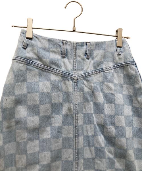 WESTOVERALLS（ウエストオーバーオールズ）WESTOVERALLS (ウエストオーバーオールズ) RHC Ron Herman (アールエイチシー ロンハーマン) 別注チェッカーデニムスカート ブルー サイズ:不明の古着・服飾アイテム