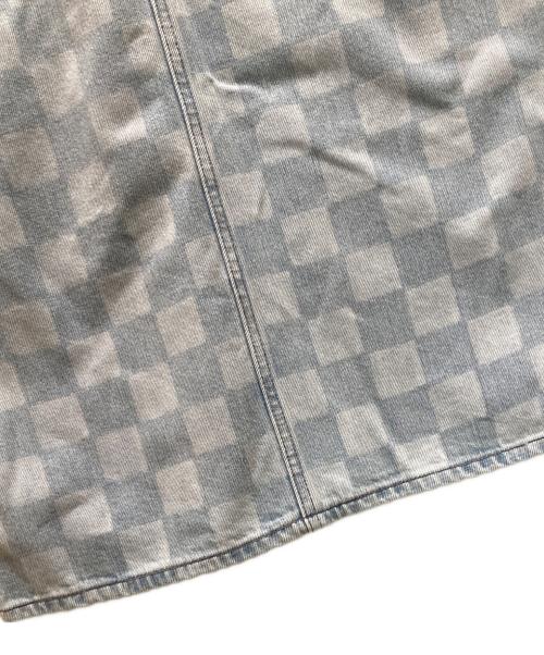 WESTOVERALLS（ウエストオーバーオールズ）WESTOVERALLS (ウエストオーバーオールズ) RHC Ron Herman (アールエイチシー ロンハーマン) 別注チェッカーデニムスカート ブルー サイズ:不明の古着・服飾アイテム