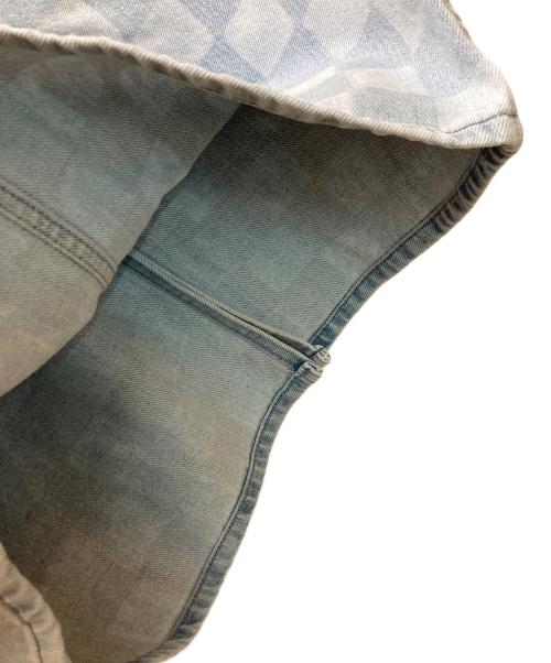 WESTOVERALLS（ウエストオーバーオールズ）WESTOVERALLS (ウエストオーバーオールズ) RHC Ron Herman (アールエイチシー ロンハーマン) 別注チェッカーデニムスカート ブルー サイズ:不明の古着・服飾アイテム