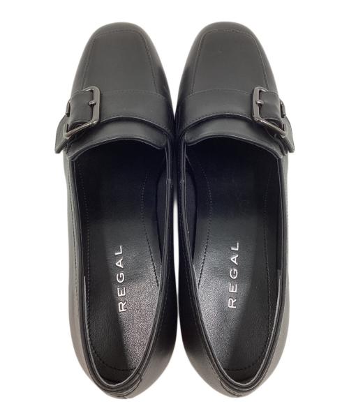 REGAL（リーガル）REGAL (リーガル) バックル付きモカパンプス ブラック サイズ:23の古着・服飾アイテム