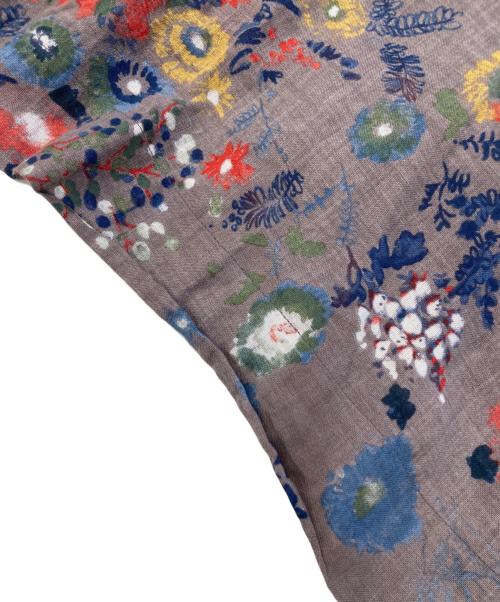 45R（フォーティファイブ・アール）45R (フォーティファイブ・アール) ポットマム フラワープリントワンピース グレー サイズ:2の古着・服飾アイテム